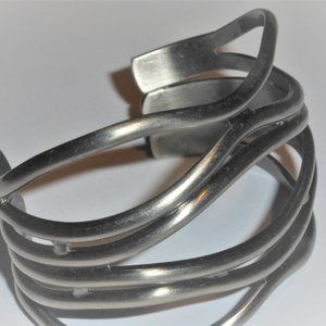 Mid Century Signed MYCO Metal Cuff BRACELET Vintage Metal Bracelet